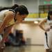 Saline senior Melissa Needham and other teammates react to losing 60-58 in overtime to Woodhaven on Tuesday, March 5. Daniel Brenner I AnnArbor.com